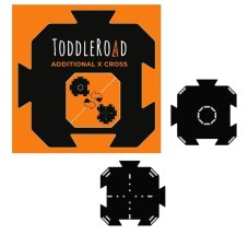 TODDLEROAD 2188 KRUHOVÝ OBJEZD A KŘIŽOVATKA - flexibilní silnice - 2 silikonové puzzle díly