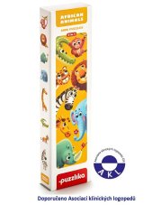 Puzzlika 14774 Africká zvířátka - naučné puzzle 8 zvířátek - 16 dílků