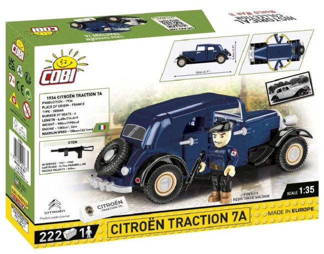 COBI 2263 1934 Citroën Traction 7A, 1:35, 222 k, 1 f