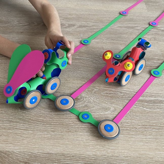 CLIXO Wheel Creator - magnetická stavebnice 72 kusů