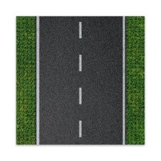 BRIXIES Plus 225.005 Designová podložka na stavění - rovná silnice 25,5 x 25,5 cm