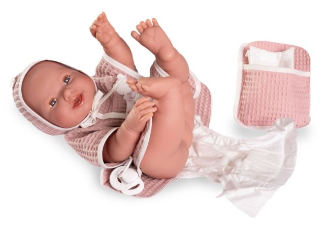 Antonio Juan 50417 MIA - mrkací a čůrající realistická panenka miminko s celovinylovým tělem - 42 cm