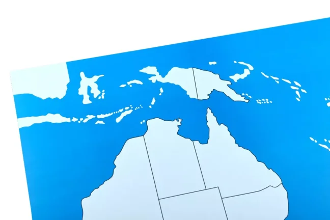 Kontrolní mapa - Australie Nová - bez popisků