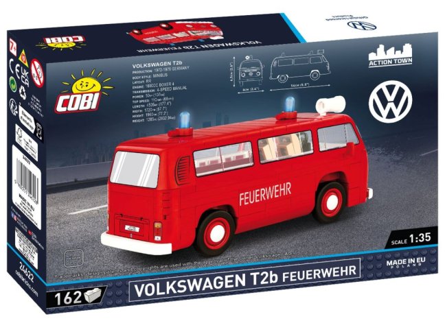 COBI 24622 Volkswagen T2 Hasiči, 1:35, 162 k