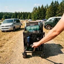 Kempingový vozík NILS Camp NC2607 XXL 160L černo-oranžový