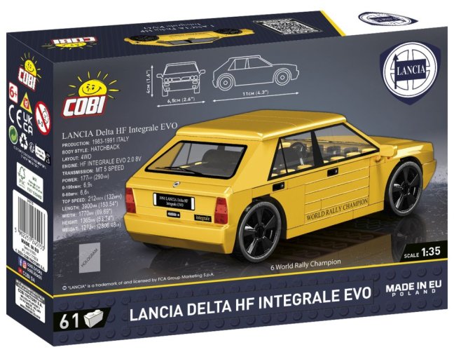 COBI 24515 Lancia Delta HF Integrale Evo, 1:35, 61 k