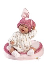 Llorens 74134 NEW BORN - realistická panenka miminko se zvuky a měkkým látkovým tělem - 42 cm