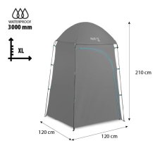 Skládací převlékací / sprchovací kabina NILS Camp NC3025 šedá