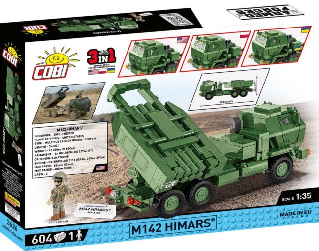 COBI 2626 Armed Forces M142 Himars, 1:35, 604 k, 1 f