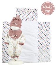 Llorens M738-88 obleček pro panenku miminko NEW BORN velikosti 40–42 cm s doplňky