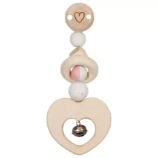 Goki Hračka s klipem - Srdce s rolničkou