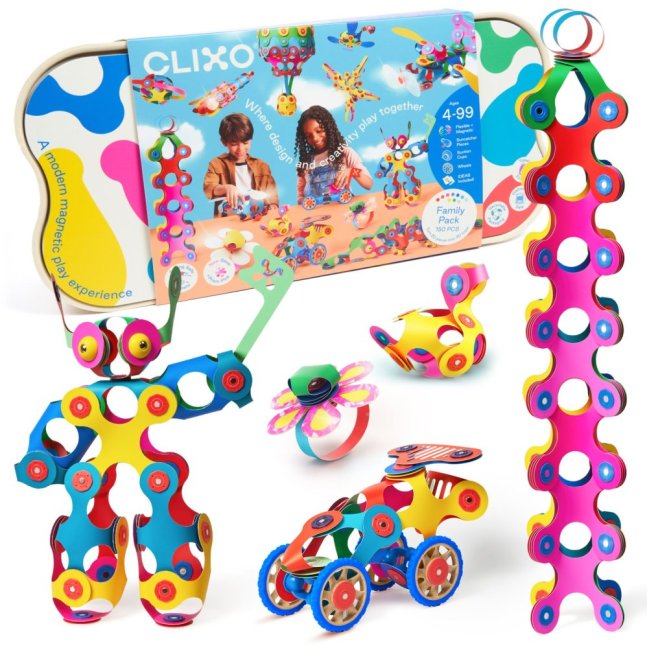 CLIXO Family  - magnetická stavebnice 150 kusů