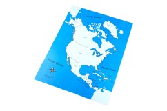 Kontrolní mapa - Severní Amerika Nová - s popisky