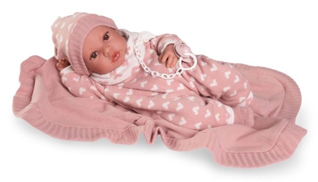 Antonio Juan 50418 ERIKA - realistická panenka miminko s celovinylovým tělem - 42 cm
