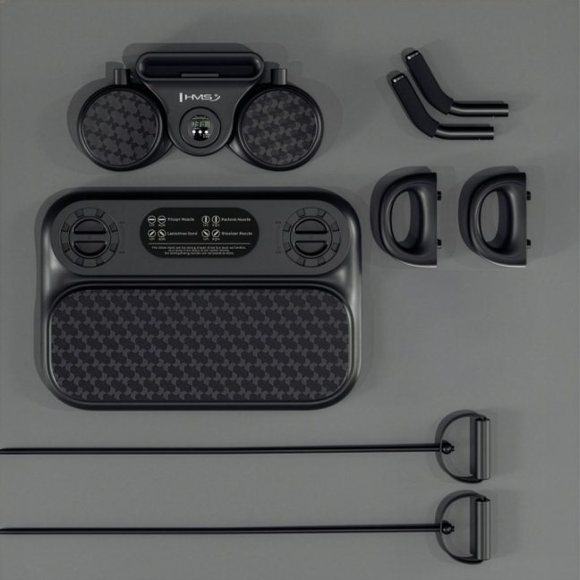 Multifunkční tréninková deska na kliky a břicho s expandéry HMS DBP01