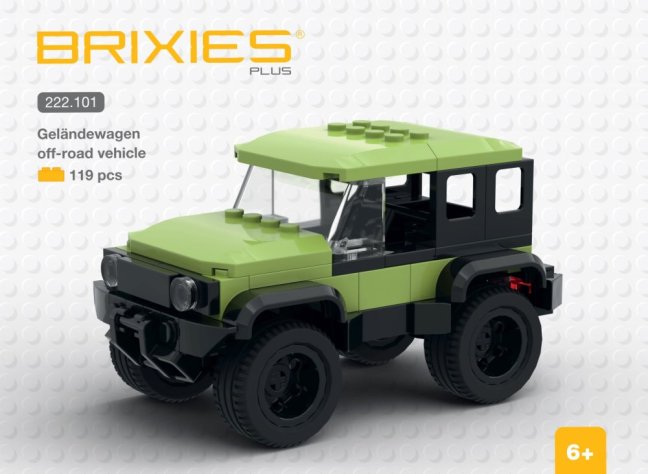 BRIXIES Plus 222.101 Off-road - terénní vozidlo zelené, 119 k