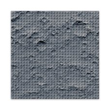 BRIXIES Plus 225.004 Designová podložka na stavění - měsíční krajina 25,5 x 25,5 cm