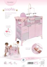 DeCuevas 53075 Skládací postýlka pro panenky s 5 funkčními doplňky Sophie 2025