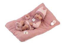 Llorens 73818 NEW BORN HOLČIČKA - realistická panenka miminko s celovinylovým tělem - 40 cm