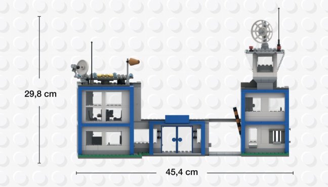 BRIXIES Plus 222.403 Policejní stanice s vrtulníkem a vozidlem, 819 k