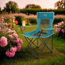 Turistické křeslo NILS Camp NC3302 modré/šedé