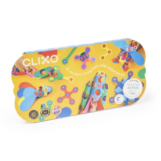 CLIXO Rainbow - magnetická stavebnice 42 kusů