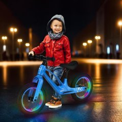 Dětské odrážedlo NILS Fun RB901 s 12" pumpovanými koly a LED modré