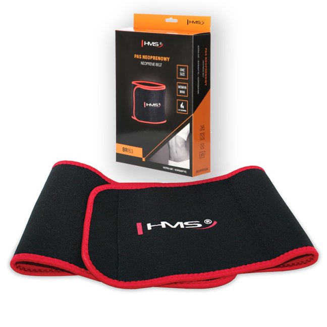 Zeštíhlující bederní pás HMS BR163 červený