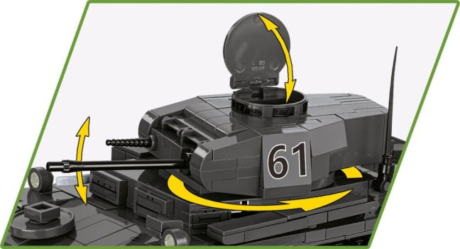 COBI 2597 II WW Panzerkampfwagen II Ausf. F, 1:28, 813 k, 1 f