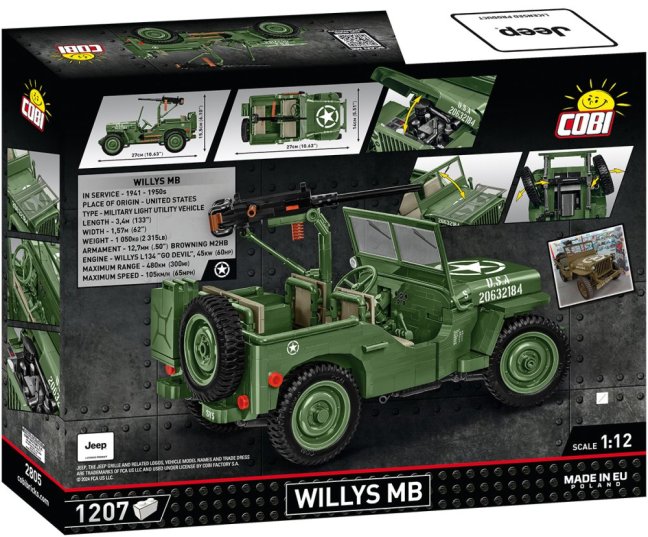 COBI 2805 Willys MB 1:12, 1207 k