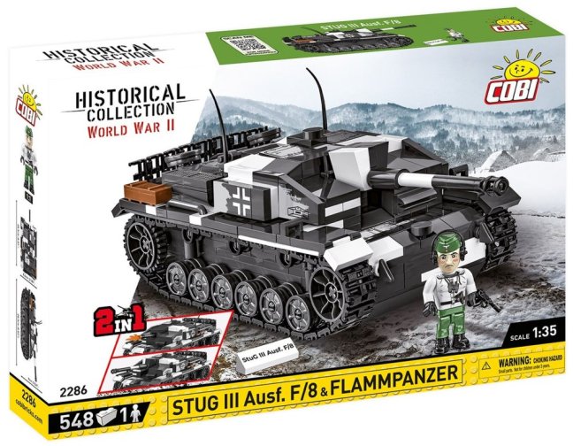 COBI 2286 II WW Stug III Ausf F/8 & Flammpanzer, 2v1, 1:35, 548 k, 1 f