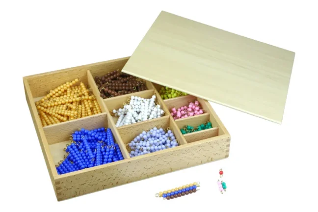 Moyo Montessori Korálková krabice - barevné schody (1-10)