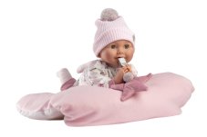 Llorens 74132 NEW BORN - mrkací realistická panenka miminko se zvuky a měkkým látkovým tělem - 42 cm
