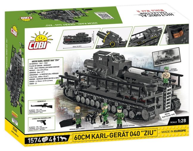COBI 2560 II WW 60 cm Karl-Gerat 040 "Ziu", 1:28, 1574 k, 5 f