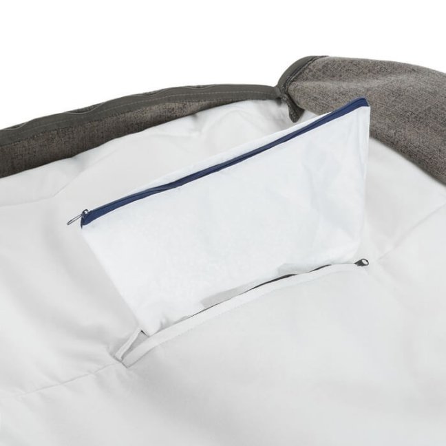 Sedací vak Citron LUX s taburetem - Barva: béžová