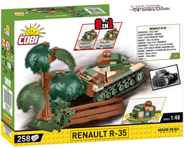 COBI 2719 II WW Renault R-35, PL/FR 2 v 1, 1:48, 258 k