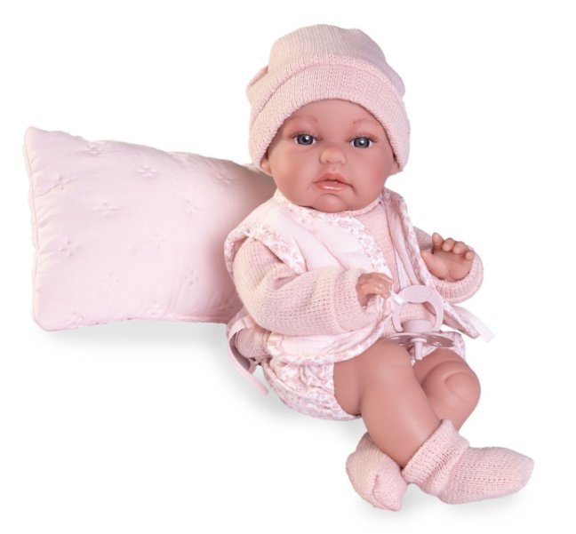 Antonio Juan 70364 TONETA - realistická panenka miminko se speciální pohybovou funkcí a měkkým látkovým tělem - 34 cm
