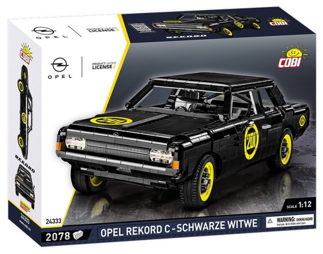 COBI 24333 Opel Rekord C Schwarze Witwe, 1:12, 1850 k