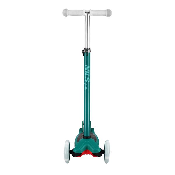 Dětská tříkolová koloběžka NILS Fun HLB1310 s LED zelená