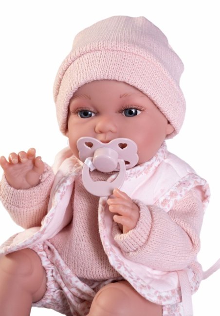 Antonio Juan 70364 TONETA - realistická panenka miminko se speciální pohybovou funkcí a měkkým látkovým tělem - 34 cm