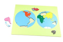 Puzzle - mapa světa - bez rámečku