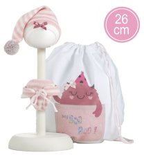 Llorens M26-314 obleček pro panenku miminko NEW BORN velikosti 26 cm s doplňky