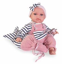 Antonio Juan 70332 TONETA - realistická panenka miminko se zvuky a měkkým látkovým tělem - 34 cm