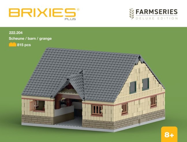 BRIXIES Plus 222.204 Stodola a koňská stáj 2 v 1, 815 k