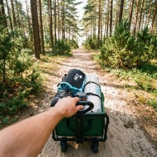 Skládací kempingový vozík NILS Camp NC4306 zelený