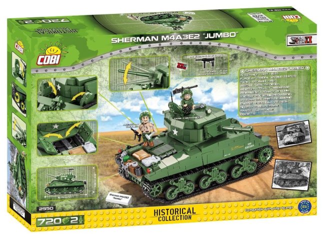 COBI 2550 II WW Sherman M4A3E2 Jumbo, 720 k, 2 f