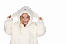 Cozy Noxxiez CH310 Ovečka - hřejivá televizní mikinová deka s kapucí pro děti 3 - 6 let