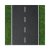 BRIXIES Plus 225.005 Designová podložka na stavění - rovná silnice 25,5 x 25,5 cm