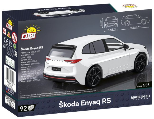 COBI 24575 Škoda Enyaq RS, 1:35, 92 k