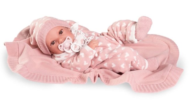 Antonio Juan 50418 ERIKA - realistická panenka miminko s celovinylovým tělem - 42 cm
